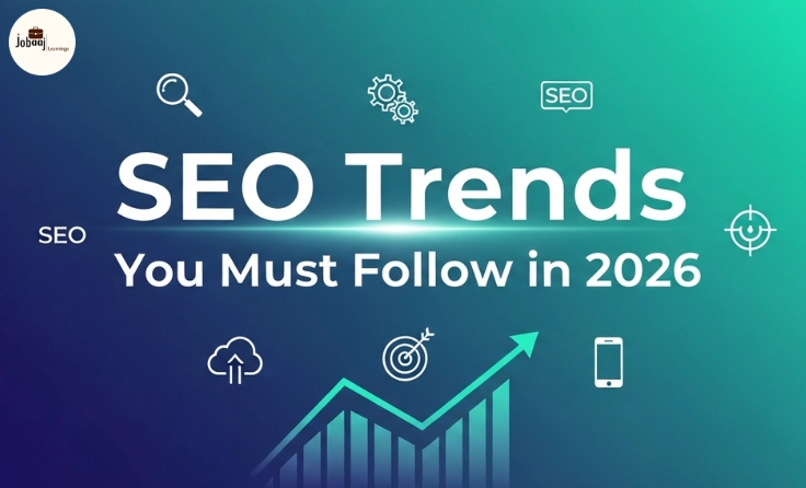 "Latest SEO trends in 2026 featuring AI-powered search, content optimization, and digital marketing strategies"